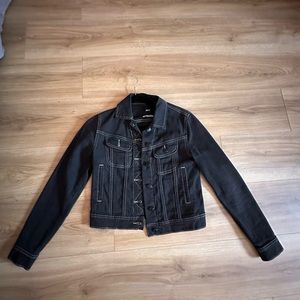 Black denim jacket